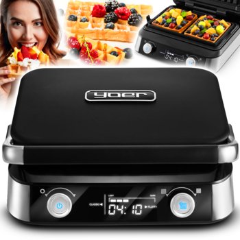 Gofrownica Yoer 2 DUŻE GOFRY +4 automatyczne programy +Regulacja chrupkości - Yoer