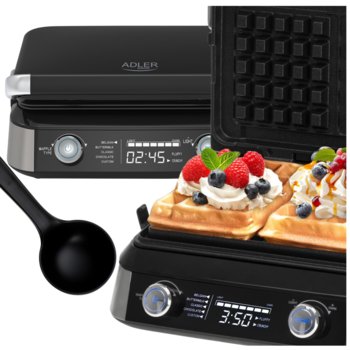 Gofrownica z LED, 5 programów, 2400W dla idealnych gofrów, GOFROWNICA ADLER AD3084 - Adler