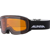 Gogle, Alpina, NAKISKA BLACK MATT szkło ORANGE S2 new 2026 – dopasowanie, komfort i widoczność