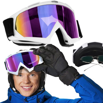 Gogle Narciarskie Okulary Snowboardowe Na Narty Motor Rower Wiatroszczelne UNIWERSALNE - JUST-DEAL