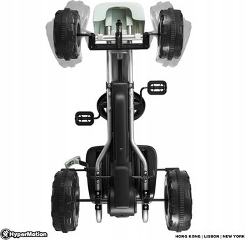GOKART NA PEDAŁY DLA DZIECI 3-5 LAT 2 TRYBY JAZDY WAGA DO 30KG SZARY