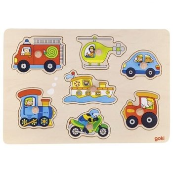 Goki, puzzle z uchwytami Środki transportu - Goki