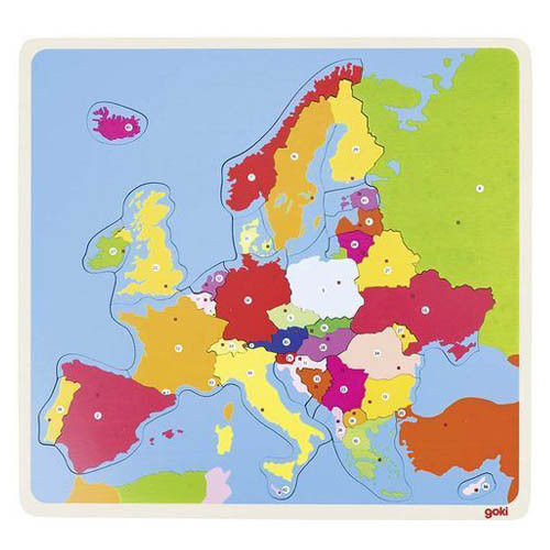 Goki, układanka drewniana Mapa Europy