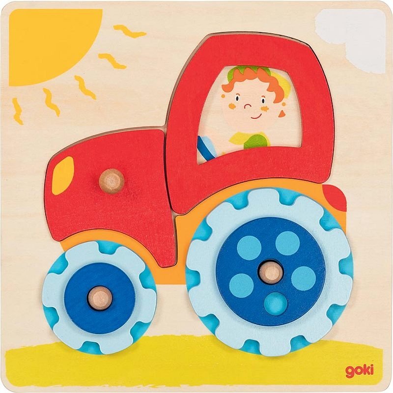 Goki, układanka z drewna Składany traktor Wilson