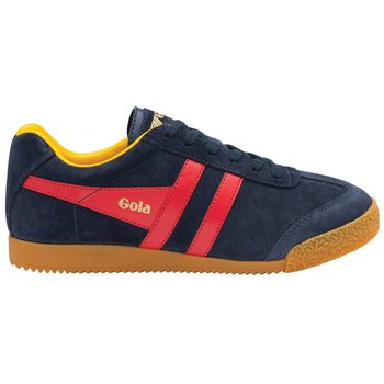 Gola Classics Men's Harrier Suede Trainers Navy/Red/Sun CMA192IE - 43 - GOLA