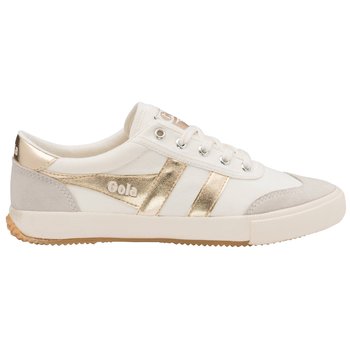 Gola Classics Women'S Badminton Plimsoll Trainers Off White/Gold Cla548Wy - 38 - GOLA