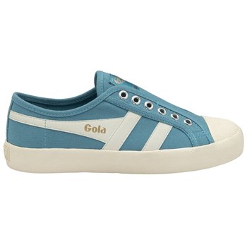 Gola Classics Women'S Coaster Slip Canvas Lace-Less Trainers Ocean/Off White Clb173Ew - 40 - GOLA