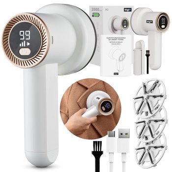 GOLARKA DO UBRAŃ TKANIN TAPICERKI MOCNA AKUMULATOROWA USB 2000mAh+ 3 ostrza - Digi+