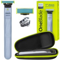Golarka elektryczna PHILIPS OneBlade First Shave QP1324/20 - z etui trymer do zarostu młodzieżowy bez podrażnień akumulatorowa wodoodporna Philips