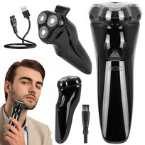 Golarka męska do brody maszynka AOC PHT-101 czarna 3 głowice 4D IPX6 trymer