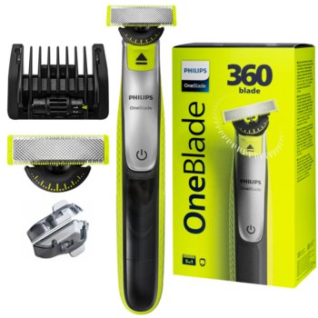 Golarka OneBlade PHILIPS QP2734/20 - zielony 360 ostrze 5w1 trymer do brody na mokro sucho bez podrażnień 60min bateria - Philips
