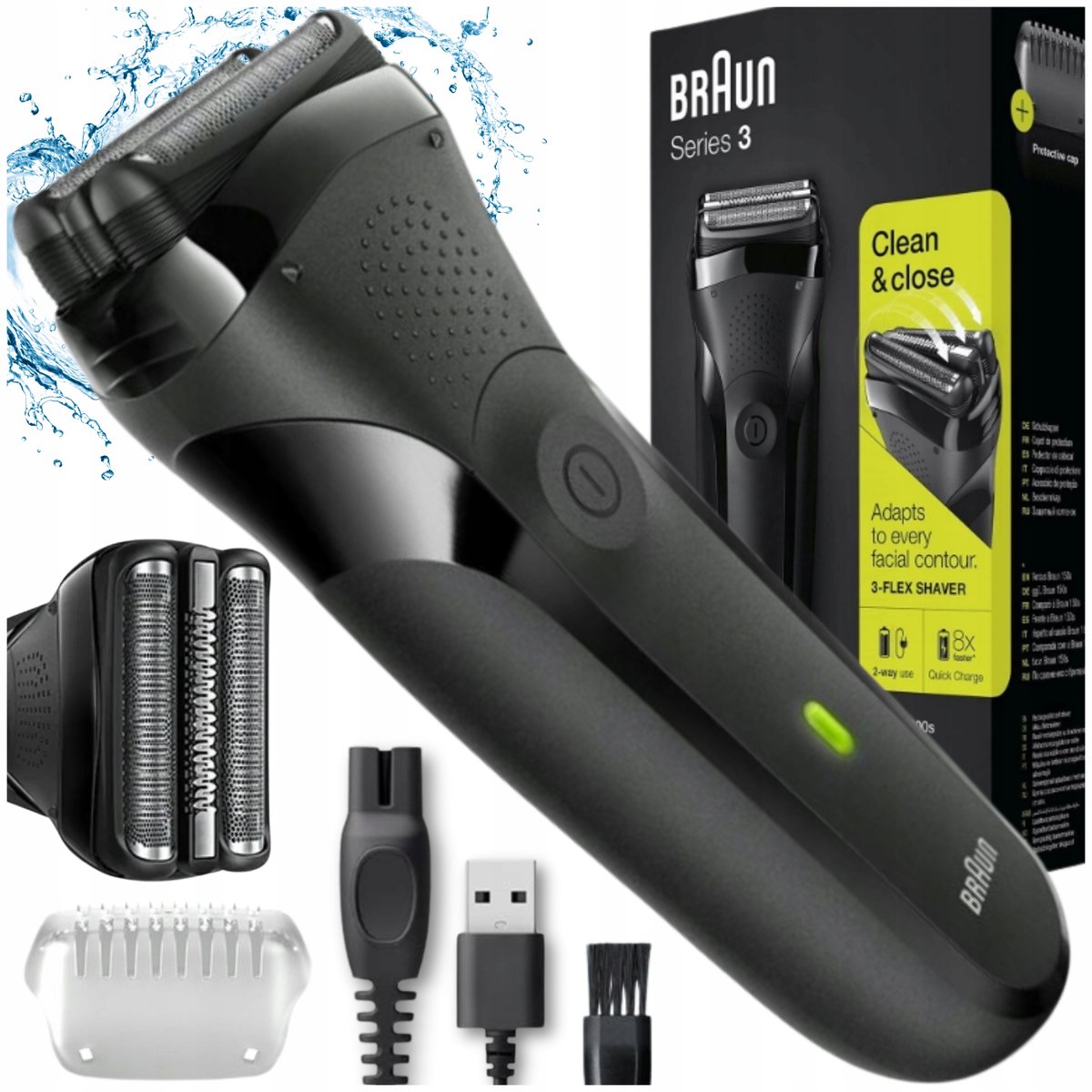 Empik GOLARKA WODOODPORNA BRAUN FOLIOWA DO GOLENIA ZAROSTU BRODY TWARZY