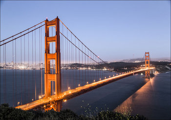 Golden gate bridge, San Fransisco, Carol Highsmith - plakat 42x29,7 cm - Galeria Plakatu