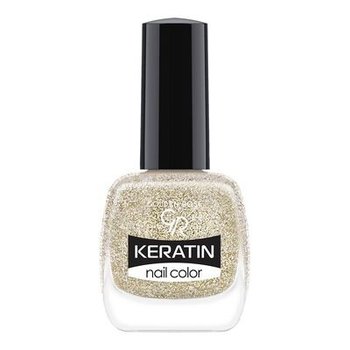 Golden Rose, Keratin Glitter Nail Color, 403 Keratynowy lakier do paznokci - Golden Rose