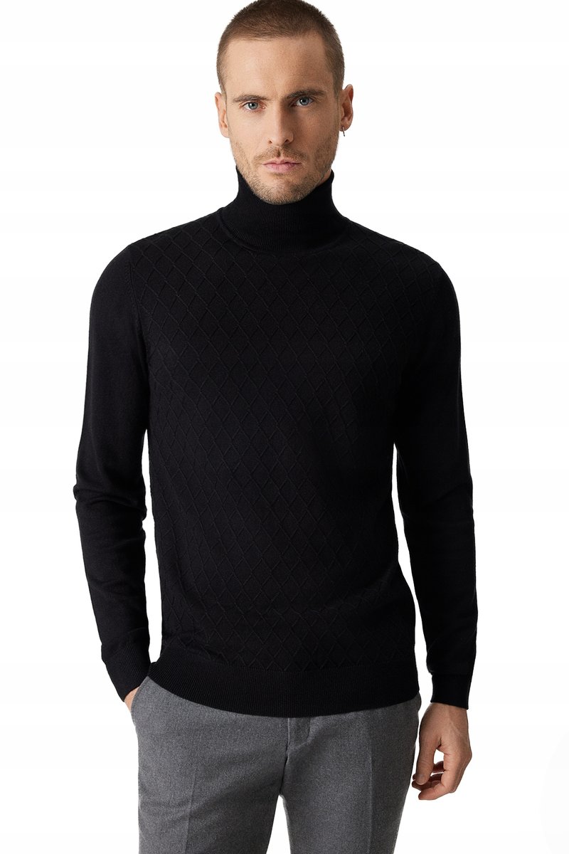 Golf Męski Czarny z Wiskozą Próchnik PM8 XL