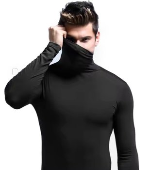 GOLF TERMOAKTYWNY antybakteryjny czarny BIELIZNA. Modalne włókno celulozowe, Rozmiar M - Inna marka