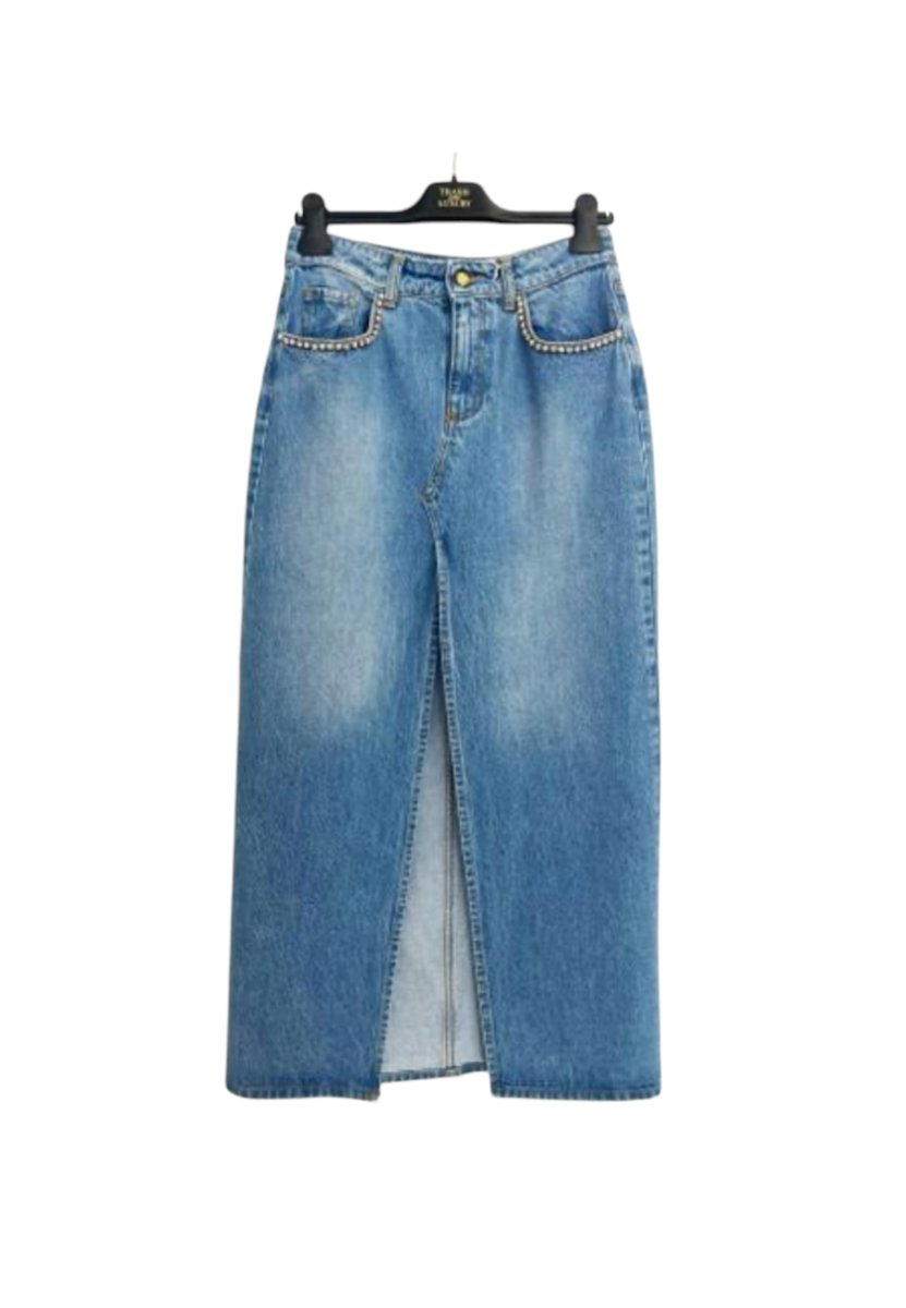Gonna jeans con rosa - NO SECRETS