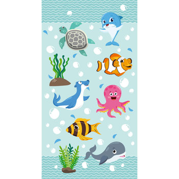 Good Morning Ręcznik plażowy SEAWORLD, 75x150 cm, morski niebieski - Good Morning