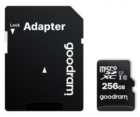 Goodram Microcard 256 GB karta pamięci micro SD XC UHS-I class 10, adapter SD (M1AA-2560R12)