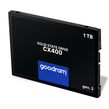 Goodram SSD 2 TB CX400 Gen.2 2048 GB Dysk półprzewodnikowy SSD z interfejsem SATA III Chipy pamięci 3D TLC NAND Flash 2,5 cala przyspieszające działanie komputera nawet 10-krotnie Czarny 2048 GB 2 TB - GoodRam