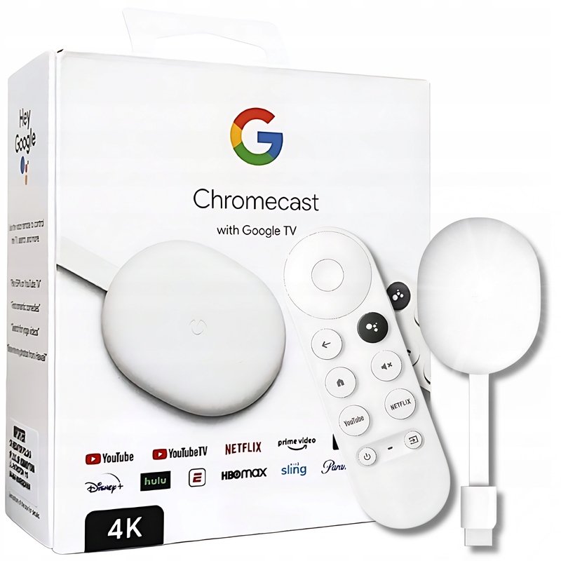 Google Chromecast 4.0 odtwarzacz multimedialny Smart TV obraz w