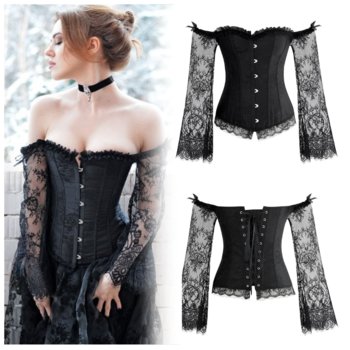 Gorset Czarny Gotycki Rękawami Wyszczuplający - Inna marka