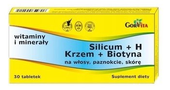 Gorvita, Silicum + h krzem i biotyna suplement diety, 30 tabletek - Gorvita