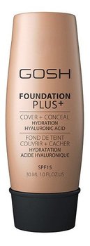 Gosh, Foundation Plus, kryjąco-korygujący podkład do twarzy 002 Ivory, SPF 15, 30 ml - Gosh