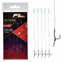 Gotowe Haczyki Method Feeder na przyponie z igłą - igła 7 mm hak #12 METHOD FL