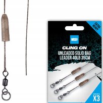 GOTOWE ZESTAWY DO PVA NASH READY TIED UNLEADED SOLID BAG LEADER 35CM