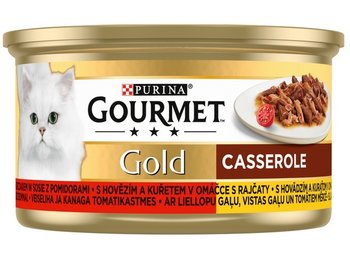 Gourmet gold Wołowina i kurczak w sosie pomidorowym 85g - Gourmet