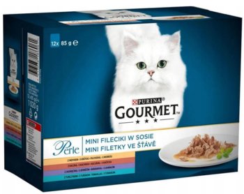Gourmet perle karma dla kotów kolekcja mini filecików w sosie (12 x 85g) - Purina