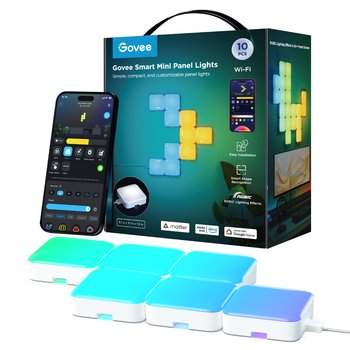 Govee H8069 Smart Mini Panel Lights (10 pack) | Oświetlenie LED | RGBIC, Wi-Fi + Bluetooth - GOVEE