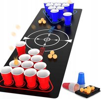 Gra Alkoholowa BEER PONG Zestaw Do Gry Gra Podkładka Duży Zestaw