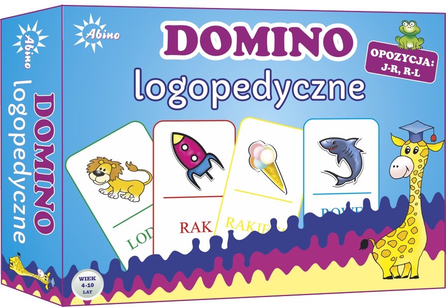 Фото - Розвивальна іграшка Gra Domino Logopedyczne J-R R-L, gra edukacyjna,Abino