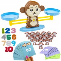 GRA EDUKACYJNA MAŁPKA DLA DZIECI ZABAWKA WAGA SZALKOWA GRA NAUKA LICZENIA, DomowyŚwiat