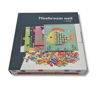 Gra kreatywna Mushroom Nail – mozaika z pinezek dla dzieci + karty
