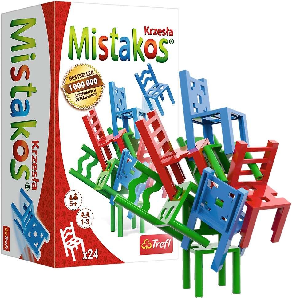 Gra Mistakos Chairs Krzesła edycja 3 osobowa PL, Gra zręcznościowa, Trefl
