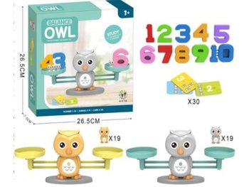 Gra Nauka Liczenia - Równoważnia Waga Szalkowa Sówka Sowa - Owl Balance - Zabawkowy Zawrót Głowy