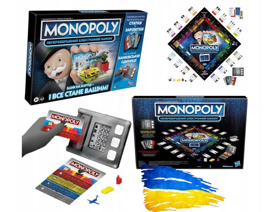 Monopoly Super Electronic Banking Ukraiński gra planszowa