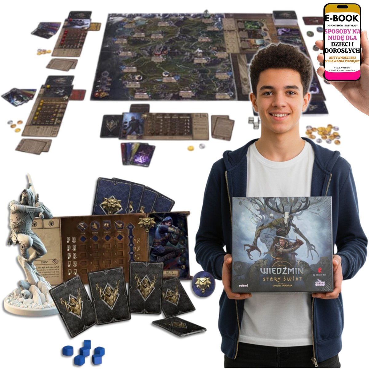 GRA PLANSZOWA WIEDŹMIN STARY ŚWIAT – FIGURKI, KARTY, WALKA Z POTWORAMI PREZENT ŚWIĄTECZNY + EBOOK-3