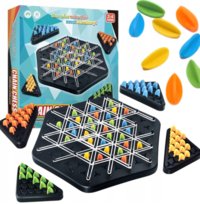 Gra Strategiczna Logiczna Rodzinna ZESTAW Chain CHESS EDUKACYJNA GRA W SZACHY GUMKI