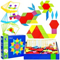 Gra Układanka Montessori Drewniane Klocki Obrazkowe Puzzle Xl Gra Logiczna Figury Geometryczne