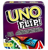 Gra UNO FLIP Metalowa Puszka Kolekcjonerskie Mattel GDG37, Gra planszowa