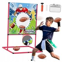 GRA w FOOTBALL AMERYKAŃSKI 3 CELE 4 PIŁKI DMUCHANE zabawa w ogrodzie 3+