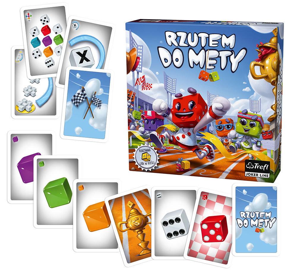 Gra w kości Rzutem do Mety, kości RPG, Trefl Joker Line