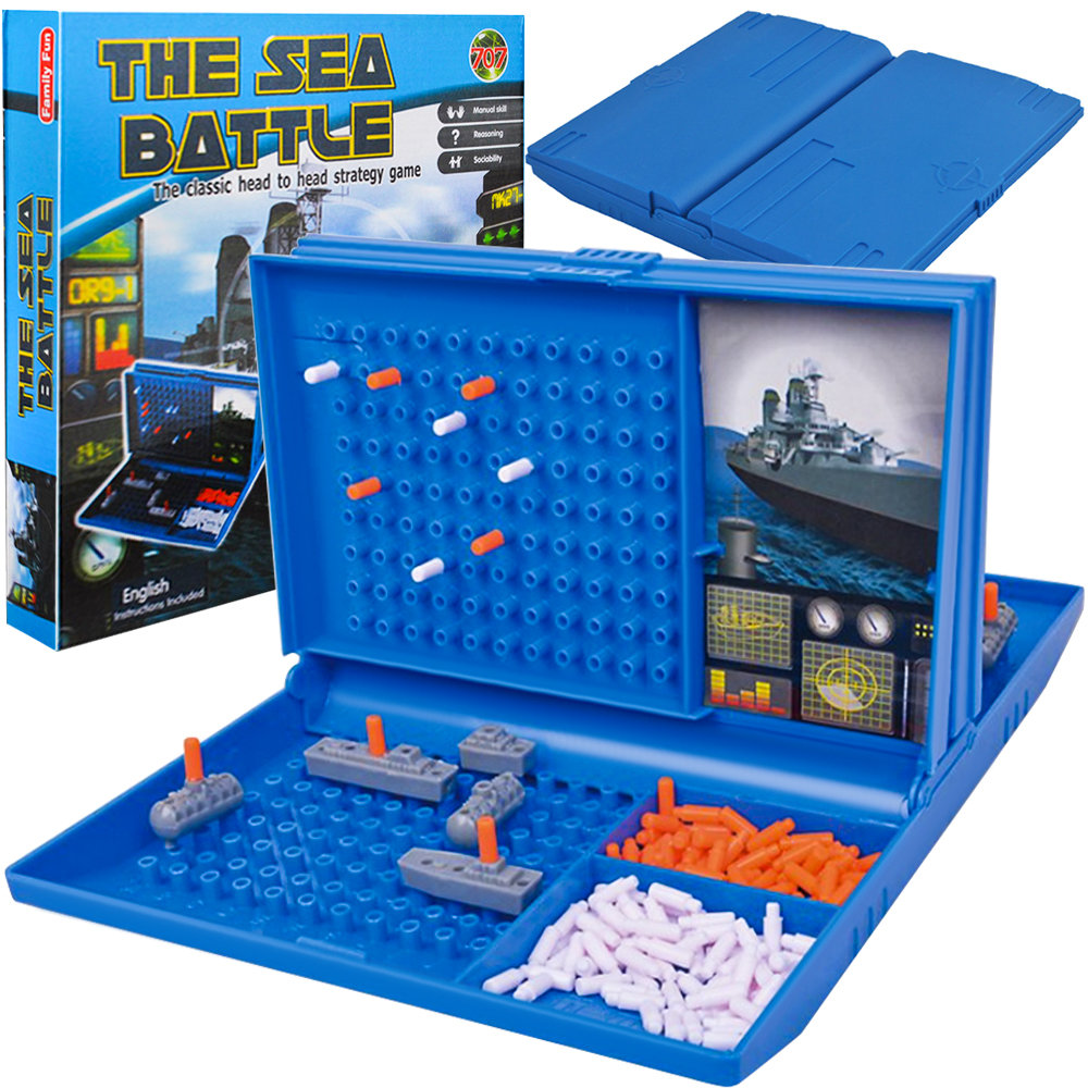 Gra w Statki Bitwa Morska Logiczna Kieszonkowa KRUZZEL, wydanie kieszonkowe