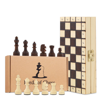 Gra w szachy szachownica wysokiej jakości drewno - zestaw szachownicy składany z figurami szachowymi dla dzieci i dorosłych 20 x 20 cm - Amazinggirl