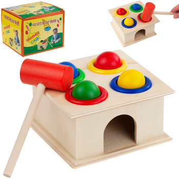 Gra Wbijanka Montessori Wbijak Drewniany + Młotek - Inny producent