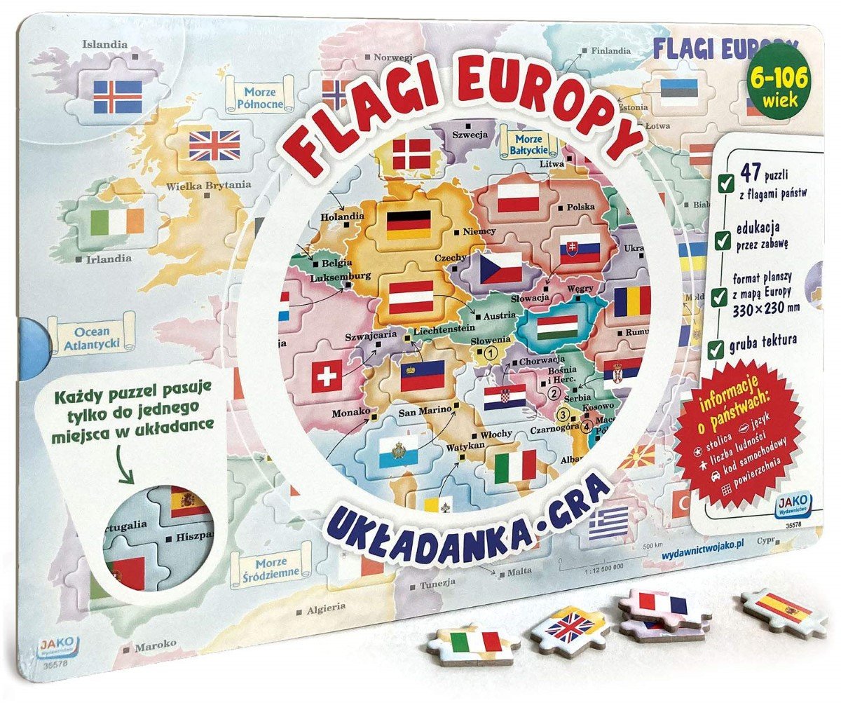 Фото - Розвивальна іграшка Gra Z Puzzlami Flagi Europy